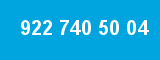 922 740 50 04 922 740 50 04